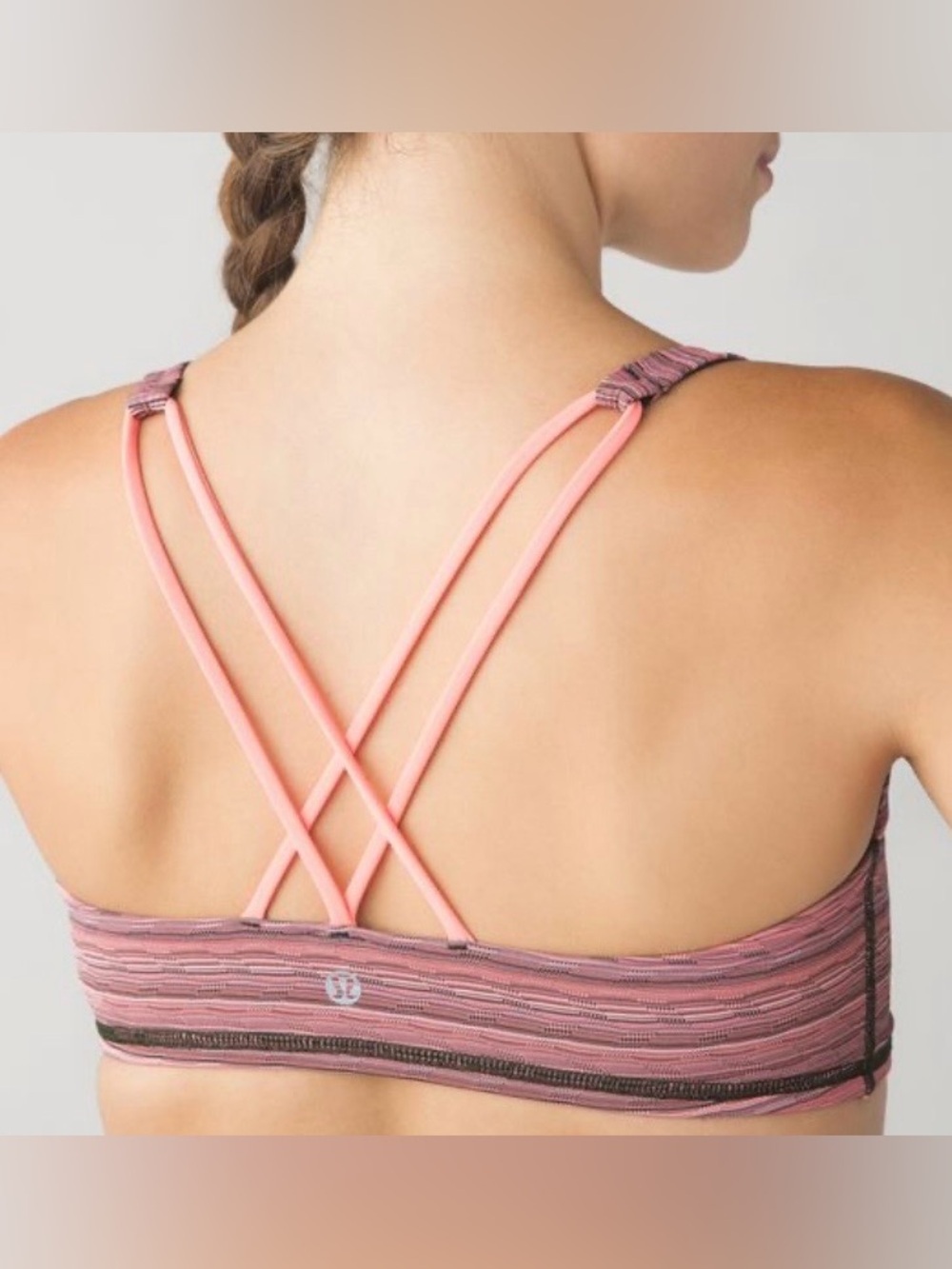 lululemon athletica Pink Strappy Crossback Sports Bra size 2